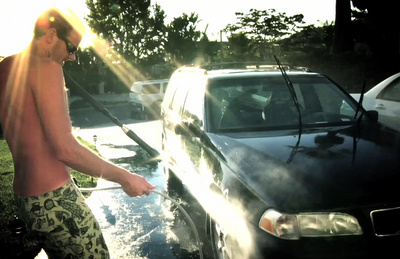 At the car wash