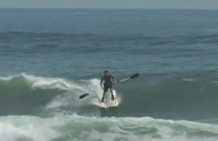 Surfer on Skis or Surf Skiing