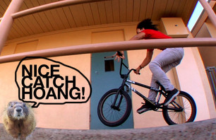 Hoang Tran catches a barspin