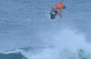 John John Florence and his Massive Aerial Highlight Day One of Oakley Pro Bali