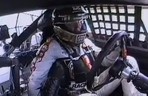 Dick Trickle smoking in the NASCAR car, Circa 1991