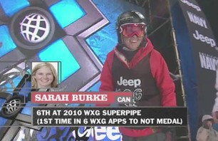 Sarah Burke\'s Gold Medal X Games 15 Pipe Run