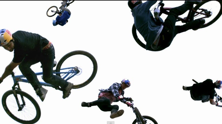 Slo Mo Mountain Bikers Love Guy in the Sky