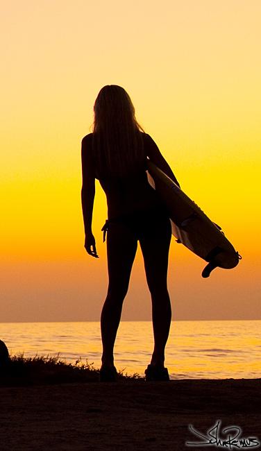 Sunset Bikini Girl Silhouette Gallery