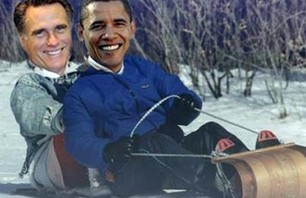 Obama Romney Sporting Presidents