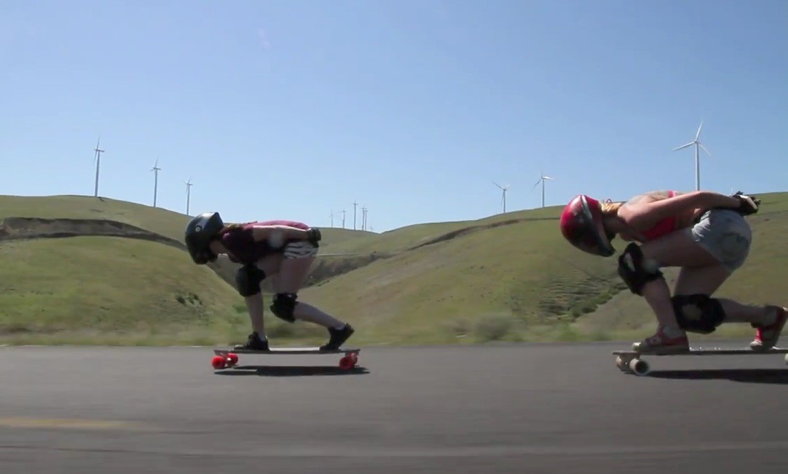 Downhill Sakteboarding Divas are Badass