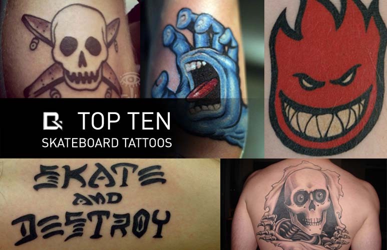 Top 10 Skateboard Tattoos Permanent art on your skin yep tattoos