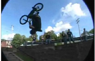 Zach Gerber Front Flips Down stairs