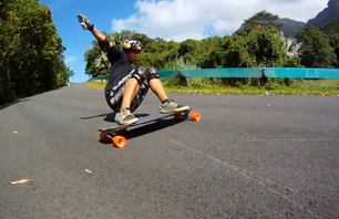 Longboarders Show off Some Moves Down Oahu\'s Mountain