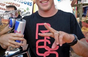 Mick Fanning with New Paper Weight