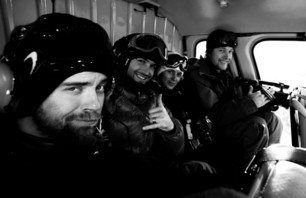 Me, Pollard, Erin, and Ike in the heli.