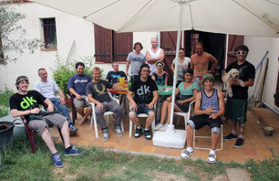 Team DK chilin' at the Muldavia BMX house in Toulouse, France