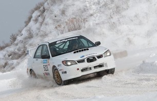 Travis and Terry Hanson win the Sno*Drift Rally