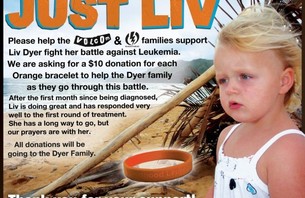 For a cause, cause it will help - Support Liv Dyer