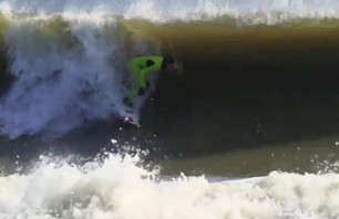 New York Surfer Balaram Stack Gets Shacked in Winter Swell