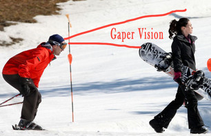 Megan Fox Snowboards with Gaper Don Draper