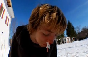 Snowboarder Dylan Alito Punched Out by Ground