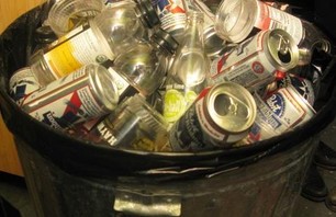 Cans in the Trash