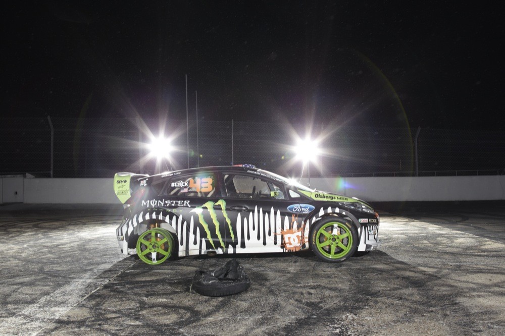 Ken Block's car features a 2 liter turbo engine with Ken Block's car features a 2 liter turbo engine with