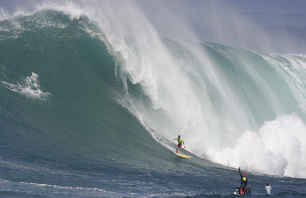 The waves in Hawaii are expected to hit 20-30 feet