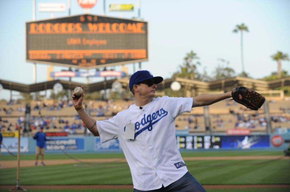 Rob Dyrdek Throws The First Pitch