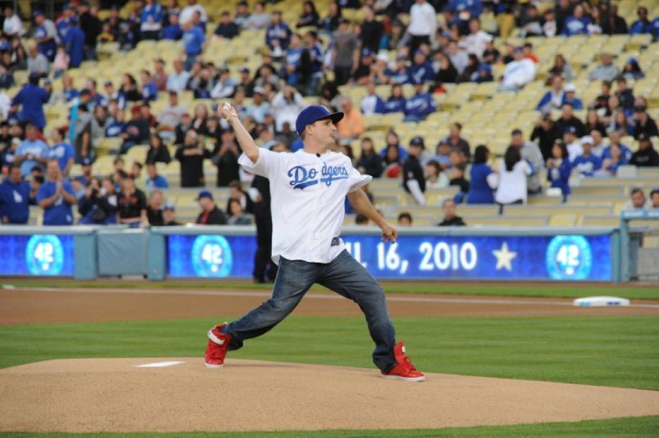Rob Dyrdek Throws The First Pitch