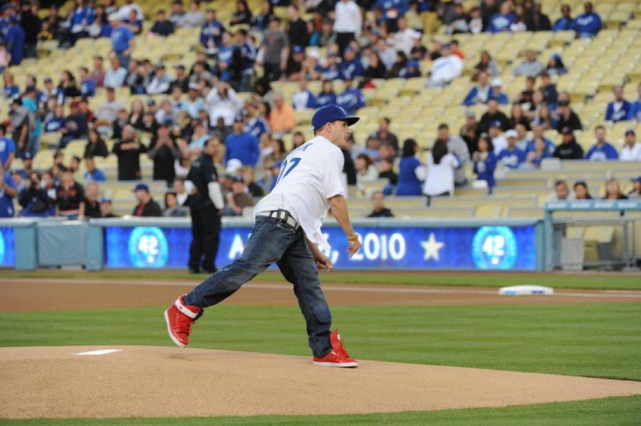 Rob Dyrdek Throws The First Pitch