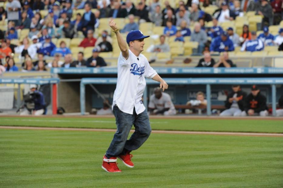 Rob Dyrdek Throws The First Pitch