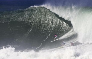 Carlos Burle, Jamie O\'Brien and Reef McIntosh