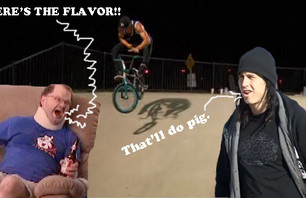 Shane shoots the bars and the cranks to please both Seth and the Tourettes Guy...