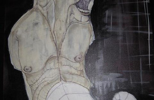 This painting is untitled, I believe it to be a Murshaq...