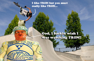 TRON Guy would rather be watchin' TRON...