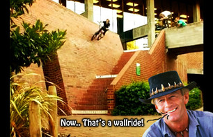 Crocodile Dundee knows a good wall ride when he sees one...
