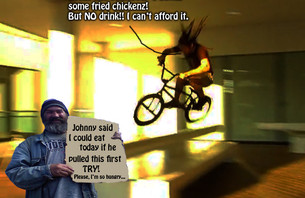 Johnny Devlin feeding the hungry, one trick at a time...