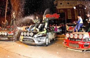 Ken Block and Alex Gelsomino win 5 in a row at 2010 100 Acre Wood Rally