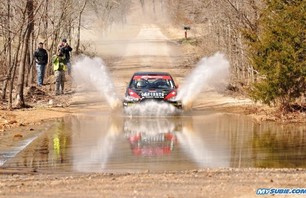 Antoine L\'Estage and Nathalie Richard at 2010 100 Acre Wood Rally