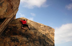 Bouldering in Qingdao, China.