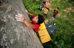 Bouldering in Qingdao, China.