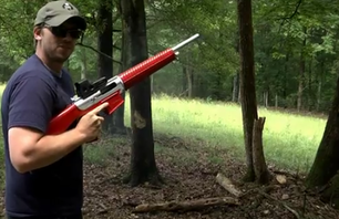 Russian Guy Using an AR-15 STYLE 12 GAUGE