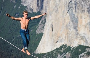 Tightrope Highline Adventurers Defy Death