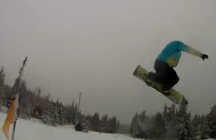 Vintage Black Snow Snowboard at Mt. Hood