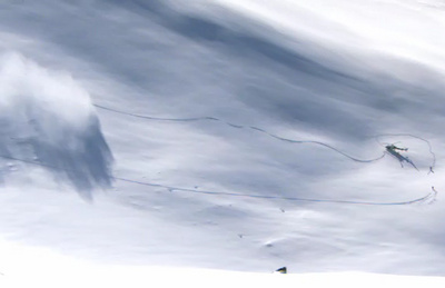 Norway Slide Almost Takes Out Heli